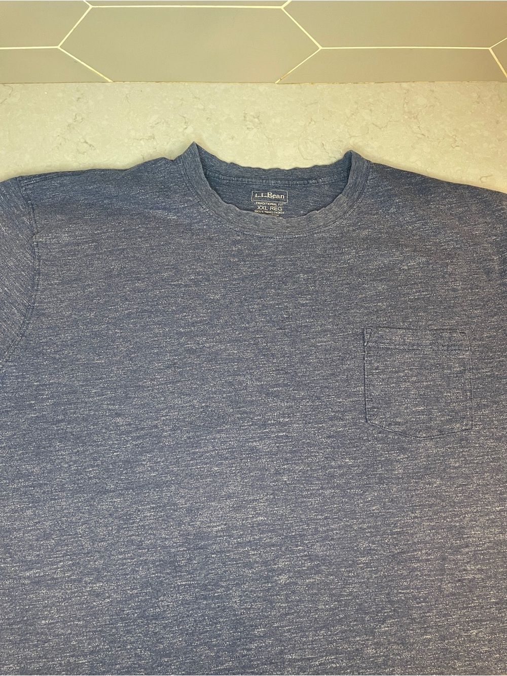 Men's LL Bean Traditional Fit Blue T-shirt 100% Cotton Size XXL